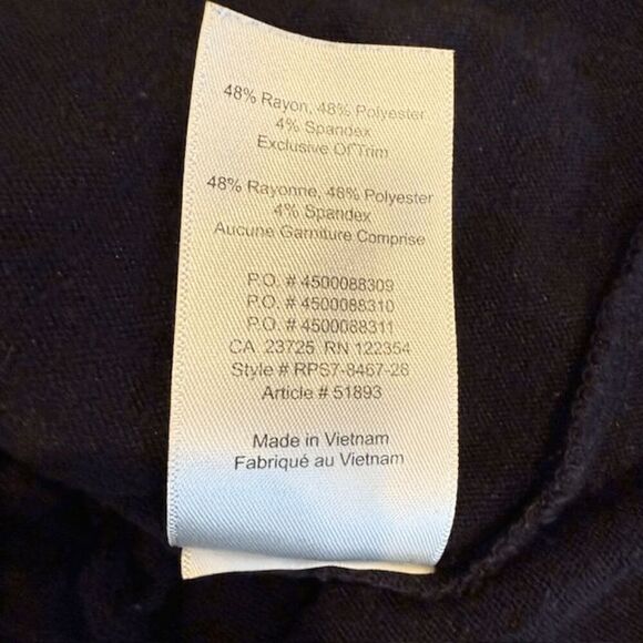 Wilfred Free Black Izabel Jersey Knit Sleeveless Short Romper Pockets Size Small - Picture 8 of 12